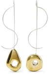 LEIGH MILLER HEPWORTH DROP WHITE BRONZE, GOLD-TONE AND SILVER EARRINGS