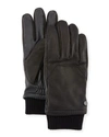 Canada Goose Workman Leather Tech Gloves In Black