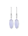 DAVID C.A. LIN LAVENDER JADEITE MARQUIS DROP EARRINGS,PROD205590141