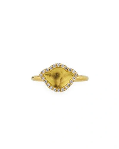 Legend Amrapali 18k Gold Lotus Ring With Diamonds