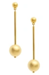 SOPHIE BUHAI SUZANNE LONG VERMEIL DROP EARRINGS,GOLD LONG SUZANNE EARRINGS