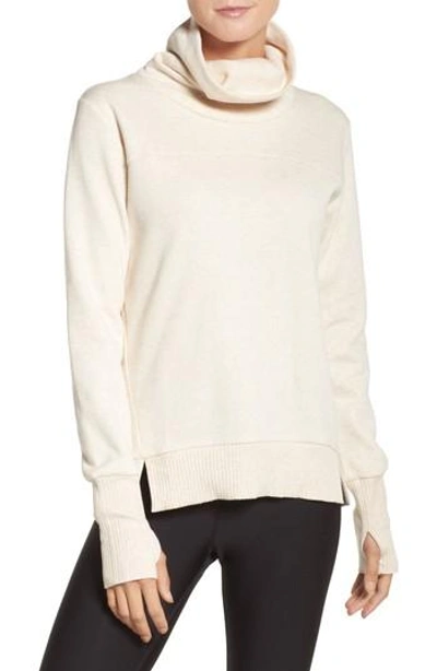 Alo Yoga 'haze' Funnel Neck Sweatshirt In Pristine Heather