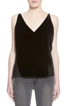 J BRAND 'LUCY' VELVET FRONT CAMISOLE,JW58WO4548