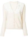 ONEFIFTEEN FLORAL LACE PATCH V-NECK CARDIGAN,CA701612503678