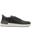 Bottega Veneta Intrecciato Leather Trainers In Black