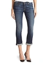 7 FOR ALL MANKIND Skinny Crop & Roll Jeans,0400096709224