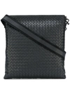 BOTTEGA VENETA NERO INTRECCIATO LARGE MESSENGER BAG,276356V465C12458459