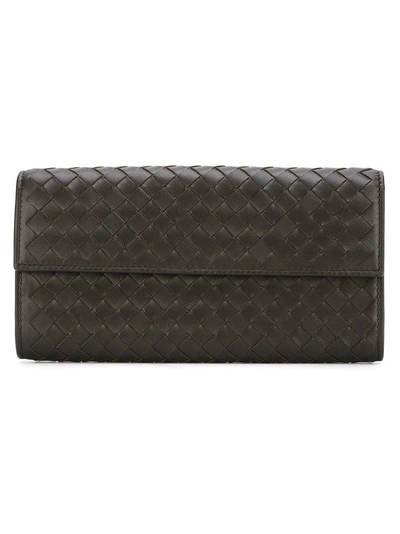 Bottega Veneta Women's Wallet Genuine Leather Coin Case Holder Purse Card Bifold In Brown