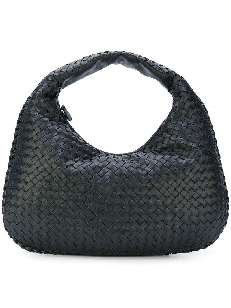 intrecciato leather shoulder bag