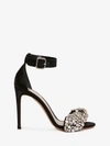 ALEXANDER MCQUEEN BOW EMBROIDERED SANDAL,508306W4ACR1064