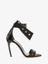 ALEXANDER MCQUEEN EYELET BOW SANDAL,508305WHS401000