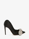 ALEXANDER MCQUEEN BOW EMBROIDERED HEART PUMP,508287W4CQR1064