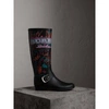 BURBERRY Doodle Print Rubber Rain Boots,40662151