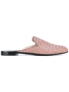 BOTTEGA VENETA DESERT ROSE INTRECCIATO NAPPA FIANDRA SLIPPER,474843V001012122473