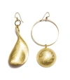 MOUNSER JEWELRY Gold Lunar Asymmetric Earrings,MC01
