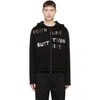 FENDI FENDI BLACK WRITING ZIP HOODIE