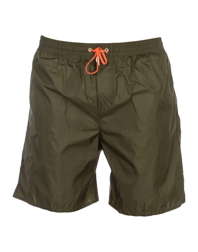 Dsquared2 Swim Shorts In Military Green