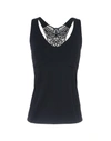 SÀPOPA SÀPOPA TULIPANO TANK WITH MACRAME WOMAN TOP BLACK SIZE L NYLON, ELASTANE, POLYESTER,12077711KE 3