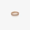 Shay 18k Rose Gold Mini Link Diamond Ring In Metallic