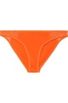 STELLA MCCARTNEY WOMAN ONE-SHOULDER NEOPRENE AND MESH BIKINI BRIGHT ORANGE,US 1071994536437823