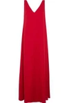 VALENTINO DRAPED WOOL-CREPE GOWN,3074457345617522465