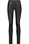 DROME DROME WOMAN LEATHER LEGGINGS BLACK,3074457345617571452