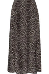 ZIMMERMANN Leopard-print crepe midi skirt,US 367268775680273