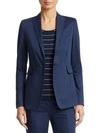 AKRIS PUNTO Cotton Button-Front Blazer