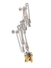 ALEXANDER MCQUEEN Crystal Embellished Safety Pin Ear Cuffs