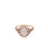 VIVIENNE WESTWOOD VIVIENNE WESTWOOD STERLING SILVER POLLY RING PINK GOLD SIZE XS,8052645561288