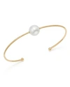 ZOË CHICCO 14K YELLOW GOLD CULTURED FRESHWATER PEARL OPEN CUFF,POC 2 14K
