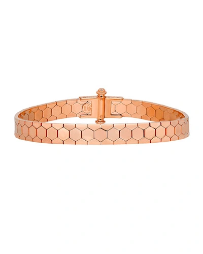 Alberto Milani Piazza Castello 18k Rose Gold Polygon Bangle Bracelet