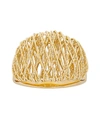 ALBERTO MILANI PIAZZA DUOMO 18K GOLD DOMED MESH RING,PROD206110012