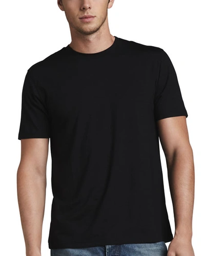 Derek Rose Mens Black Basel Stretch-modal T-shirt