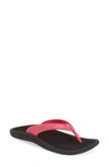 Olukai 'kulapa Kai' Thong Sandal In Fuchsia/ Black