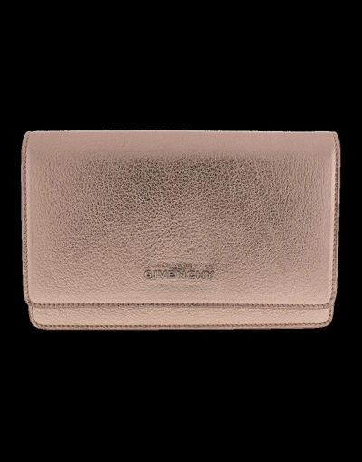 Givenchy Pandora Wallet With Metallic Chain In Rosegold