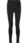 Grlfrnd Petite Kendall Super Stretch High-rise Skinny Jean In Black