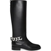 GIVENCHY GIVENCHY BLACK CHAIN KNEE-HIGH BOOTS