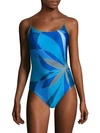 GOTTEX SWIM Mesh One-Piece Graphic Swimsuit