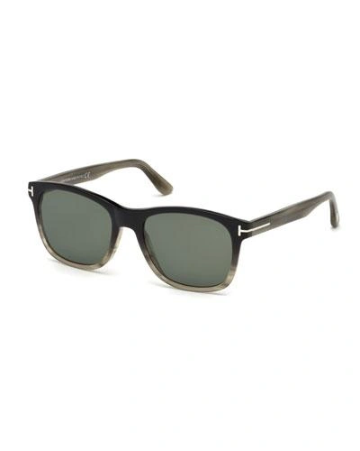 Tom Ford Men's Gerard-02 55mm Square Sunglasses In Gray/smoke