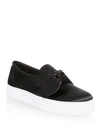REBECCA MINKOFF Lace-Up Leather Low-Top Sneakers