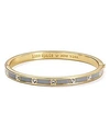 Kate Spade Crystal & Enamel Hinge Bangle In Gray