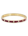 Kate Spade Crystal & Enamel Hinge Bangle In Berry