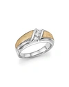 BLOOMINGDALE'S MEN'S DIAMOND THREE-STONE BAND IN 14K WHITE & YELLOW GOLD, 0.33 CT. T.W. - 100% EXCLUSIVE,VR75636B33I2BTT