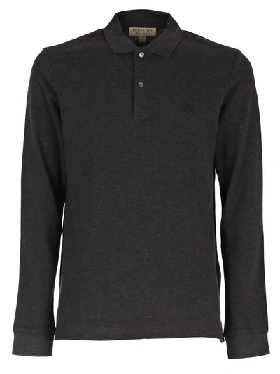 Burberry Cotton-piqué Polo Shirt In Gray