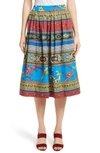 ETRO FLORAL GEO PRINT COTTON SKIRT,176834258