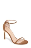 Stuart Weitzman Nudistsong Ankle Strap Sandal In Bronze Nighttime