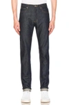 Apc Petit New Standard Straight Leg Jean In Denim Dark