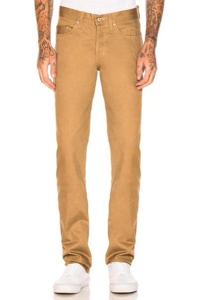 Naked And Famous Weird Guy Selvedge Chino In Tan