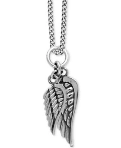 King Baby Men's Double Wing Pendant Necklace In Sterling Silver